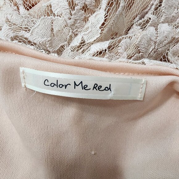 Color Me Red Cream Lace Dress Size Small - Picture 7 of 8